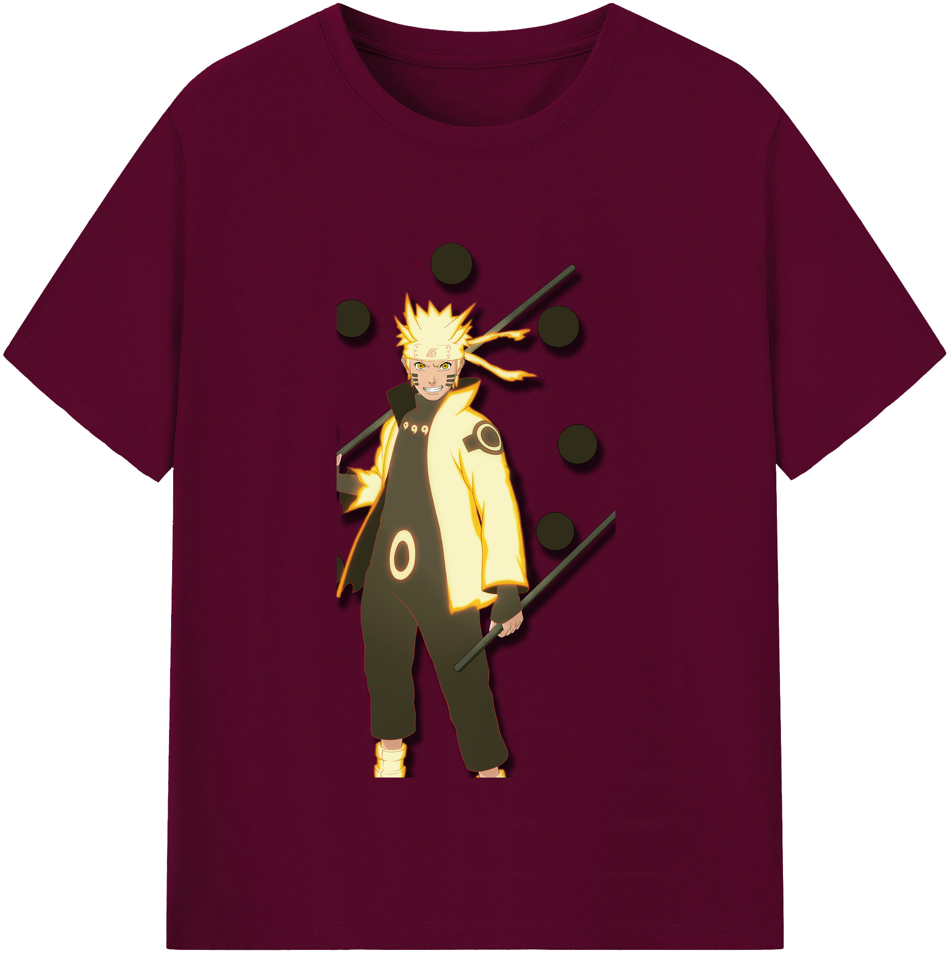 （画像用） NARUTO -ナルト- うずまき ナルト Uzumaki Naruto レディースカジュアルプリントTシャツ（綿100％）